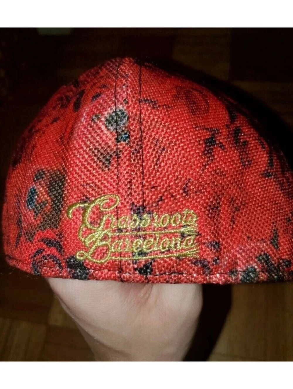 Size 7 3/4 Grassroots California Flamenco Barcelona Fan Fitted Hat Limited Edit.